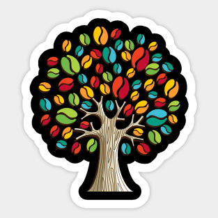 Coffee Bean Tree of Life Sticker